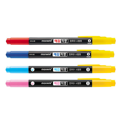 모나미 트윈 컴퓨터용 싸인펜 예감적중(4가지 컬러)