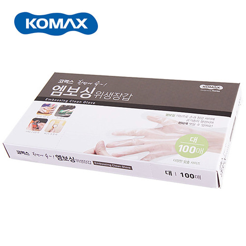 코멕스 한번에슉 엠보싱위생장갑(대) 100매