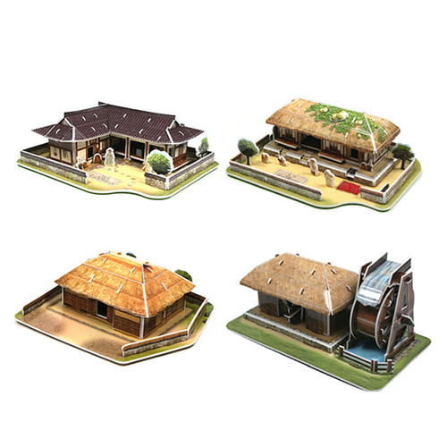 크래커플러스 우리나라 전통가옥 4종 퍼즐세트