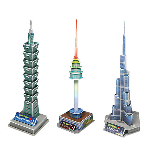 크래커플러스 세계의 건축물 LED시리즈 3종 퍼즐세트